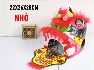 Đầu lân trang trí cỡ nhỏ & trung ĐK 20-25cm DAULAN-01