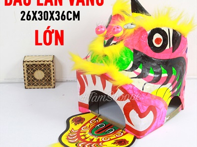Đầu lân trang trí cỡ nhỏ & trung ĐK 20-25cm DAULAN-01