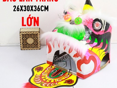 Đầu lân trang trí cỡ nhỏ & trung ĐK 20-25cm DAULAN-01