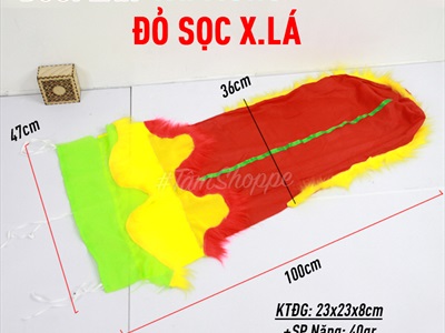 Đầu lân trang trí cỡ nhỏ & trung ĐK 20-25cm DAULAN-01