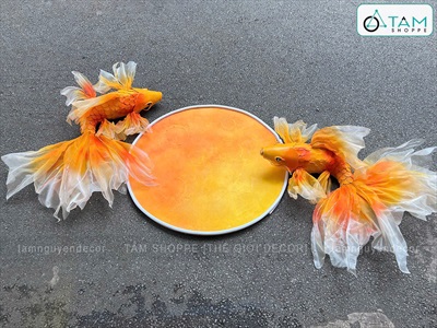 [ORDER 3-5 NGÀY] Đèn mặt trăng phẳng vân nổi 2D decor nhiều cỡ [Dạng treo - Sáng đẹp] DENTRANG-02