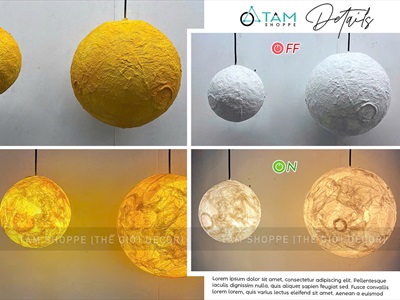 [ORDER 3-5 NGÀY] Đèn mặt trăng tròn 3D decor nhiều cỡ [Cứng cáp - Sáng đẹp] DENTRANG-01