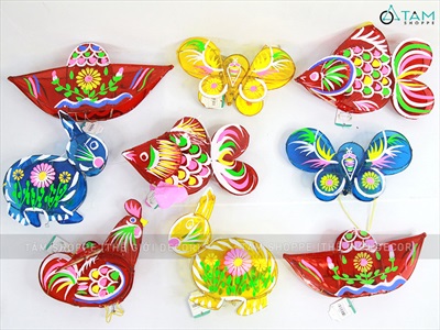 Lồng đèn giấy kiếng hình thú 5 kiểu cỡ lỡ & trung 30-40cm LDEN-KIENG-06