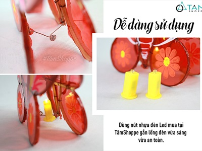 Lồng đèn giấy kiếng hình thú 5 kiểu cỡ lỡ & trung 30-40cm LDEN-KIENG-06