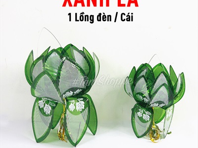 Lồng đèn hoa sen giấy kiếng 5 màu 2 cỡ LDEN-KIENG-02