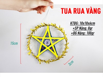 Lồng đèn ông sao truyền thống cỡ mini ĐK15cm (05 màu) LDEN-KIENG-04