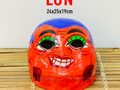 Mặt nạ ông địa giấy bồi thủ công 2 size MATNA-93