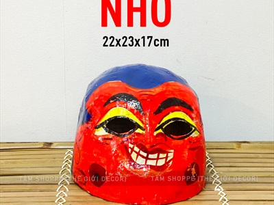 Mặt nạ ông địa giấy bồi thủ công 2 size MATNA-93