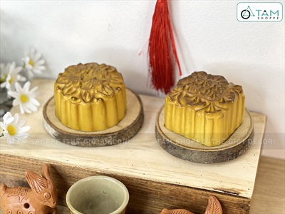Mô hình bánh Trung thu giả trang trí như thật [Đặc ruột - tỷ lệ 1:1] BANHGIA-01