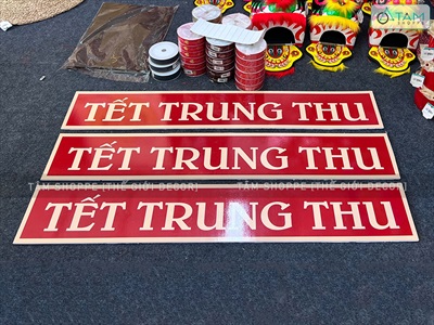 Banner chữ Tết Trung Thu 20x120cm Formex 5ly (tặng băng keo 2 mặt) FORM-TRTHU-02