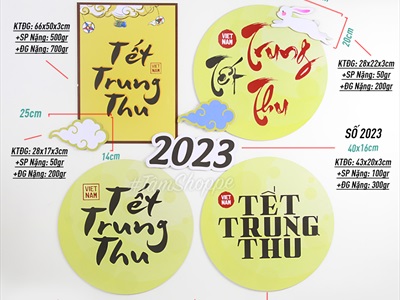 Tranh trang trí Trung thu 2024 bằng Formex 5ly nhiều kiểu (tặng băng keo 2 mặt) FORM-TRTHU-01