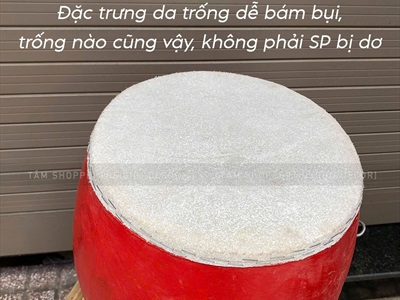 Trống đỏ decor nhiều kiểu nhiều cỡ [Trống con - Trống ban - Trống Ngũ lôi] TRONG-04