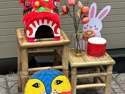 Trống đỏ decor nhiều kiểu nhiều cỡ [Trống con - Trống ban - Trống Ngũ lôi] TRONG-04