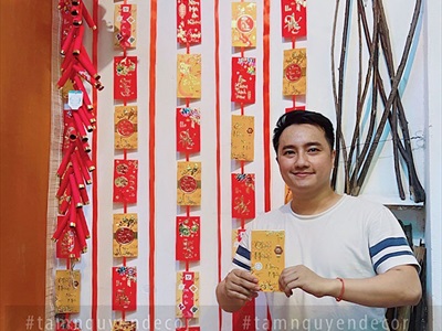 Xấp 06 bao lì xì Tết vàng đỏ ép kim mã YT2105 [Nguyên tờ tiền - Được chọn kiểu] BAOLIXI-01