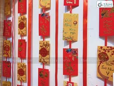 Xấp 06 bao lì xì Tết vàng đỏ ép kim mã YT2105 [Nguyên tờ tiền - Được chọn kiểu] BAOLIXI-01