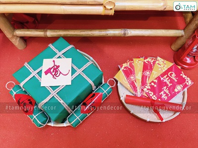 Xấp 06 bao lì xì Tết vàng đỏ ép kim mã YT2105 [Nguyên tờ tiền - Được chọn kiểu] BAOLIXI-01