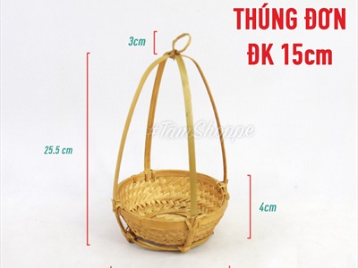 Bộ quang gánh tre nhỏ để bàn trang trí QUANGGANH-01