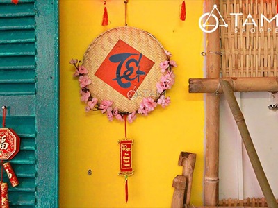 Chữ Tết thư pháp mút kim tuyến dán mẹt, dán dưa hấu, bình hoa [Font đẹp - màu sang] CHU-MUT-01