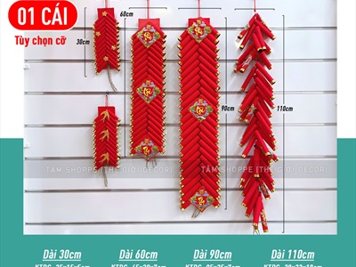 Dây pháo giấy treo Tết nhiều kiểu [Hàng đẹp + đủ cỡ] DAYPHAO-01