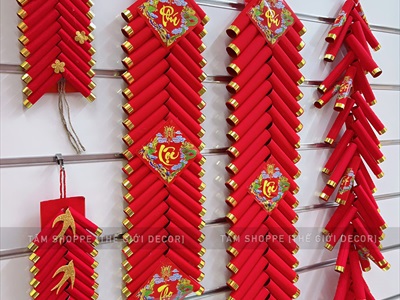 Dây pháo giấy treo Tết nhiều kiểu [Hàng đẹp + đủ cỡ] DAYPHAO-01