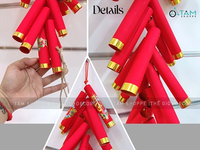 Dây pháo giấy treo Tết nhiều kiểu [Hàng đẹp + đủ cỡ] DAYPHAO-01
