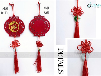 Dây treo Tết gỗ 6 kiểu treo ngọc dài 35cm [Đơn giản - Kĩ đẹp] PKT-TET-06