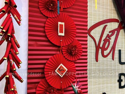 Dây treo Tết liễn thư pháp mành tre nhỏ [Đủ cỡ - Nhiều nội dung] PKT-TET-07