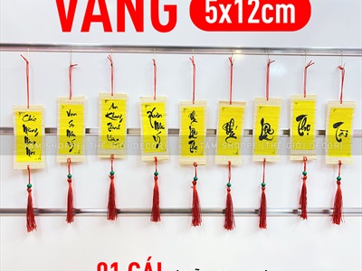 Dây treo Tết liễn thư pháp mành tre nhỏ [Đủ cỡ - Nhiều nội dung] PKT-TET-07