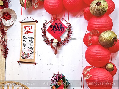 Lồng đèn vải tròn nhiều màu nhiều cỡ LDEN-VAI-01