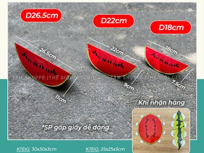Mô hình bánh chưng bánh tét dưa hấu giấy [ DIY tự gấp - Nhiều cỡ] CHUNGTET-03