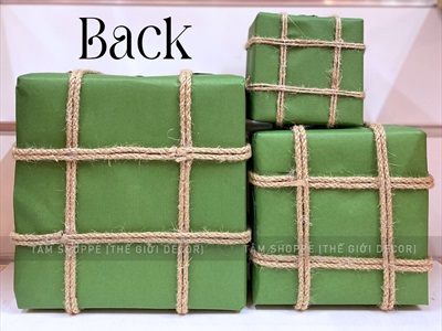 Mô hình bánh chưng bánh tét mộc Vintage [Thủ công - Ngẫu nhiên chữ] CHUNGTET-02