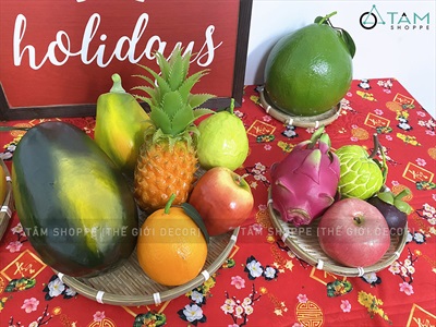 Mô hình trái cây giả trang trí nhiều kiểu [Loại đẹp - Như thật] TRAI-LONXON-01