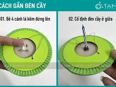 Set 02 lồng đèn giấy con sâu ĐK16cm màu trơn (tặng que cầm) LDEN-GIAY-01