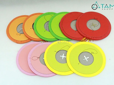 Set 02 lồng đèn giấy con sâu ĐK16cm màu trơn (tặng que cầm) LDEN-GIAY-01