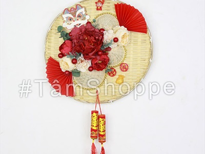 Set 06 đầu lân giấy ép kim kèm dây treo PKT-TET-03