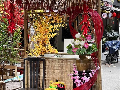 Tiểu cảnh Tết Vách nhà tranh ô cửa sổ [2025 - Tâm Nguyễn Decor] CC-TET-2504