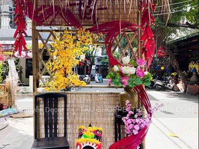 Tiểu cảnh Tết Vách nhà tranh ô cửa sổ [2025 - Tâm Nguyễn Decor] CC-TET-2504