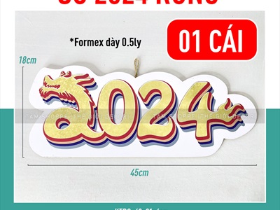 Tranh Rồng treo trang trí Tết Giáp Thìn 2024 bằng Formex [Độc quyền - In sắc nét]  FORM-TET-01
