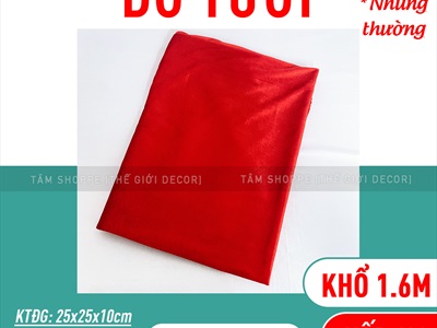 Vải nhung Đỏ - nhung Vàng xịn khổ 1m6 (bán theo 1m tới) PK-VAI-09