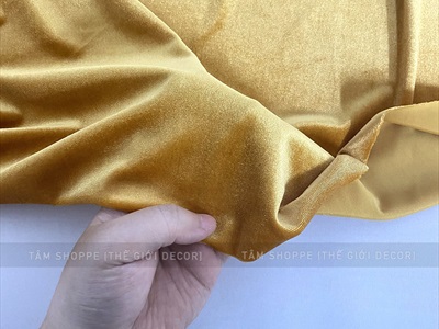 Vải nhung Đỏ - nhung Vàng xịn khổ 1m6 (bán theo 1m tới) PK-VAI-09