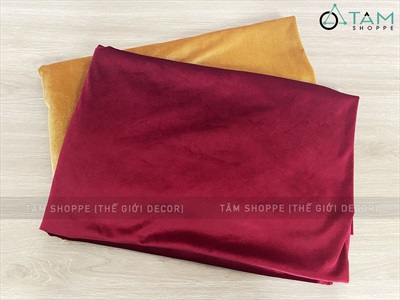 Vải nhung Đỏ - nhung Vàng xịn khổ 1m6 (bán theo 1m tới) PK-VAI-09
