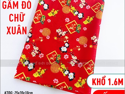 Vải họa tiết rồng phượng chim công khổ 1m6 [thun cát hàn - bán theo 1m tới] PK-VAI-10
