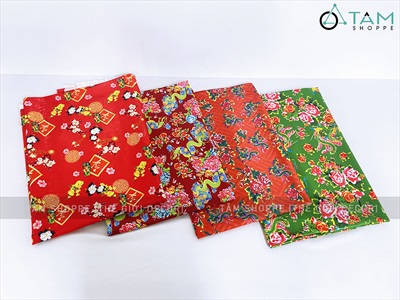 Vải họa tiết rồng phượng chim công khổ 1m6 [thun cát hàn - bán theo 1m tới] PK-VAI-10