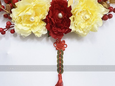 Vòng hoa treo Tết chủ đề Rồng Giáp Thìn 2024 ĐK40-50cm [Độc quyền - Kĩ đẹp] VTC-T-40