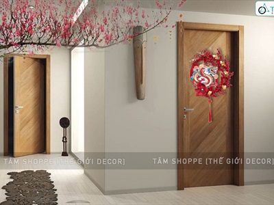 Vòng hoa treo Tết chủ đề Rồng Giáp Thìn 2024 ĐK40-50cm [Độc quyền - Kĩ đẹp] VTC-T-40
