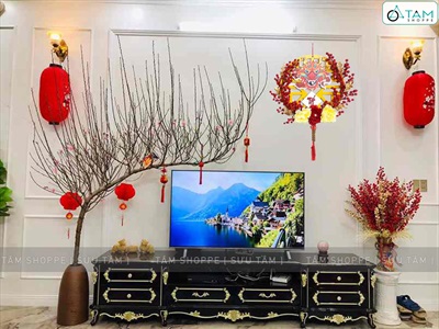Vòng hoa treo Tết chủ đề Rồng Giáp Thìn 2024 ĐK40-50cm [Độc quyền - Kĩ đẹp] VTC-T-40