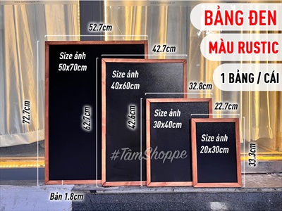 Bảng đen viết phấn Menu nhiều cỡ và giá đỡ tiện lợi [Lẻ từng món/Combo] BANGDEN-03