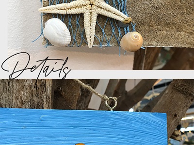 Bảng treo cửa Beach Summer bãi biển cây dừa BTC-BIEN-01
