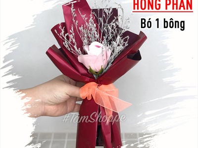 Bó hoa hồng sáp sao trắng kiểu hoa cưới 1-3 bông [ Tặng 8-3 - sinh nhật - valentine ]