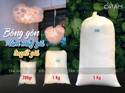 Bông gòn trang trí làm mây giả tuyết giả BONGGON-01